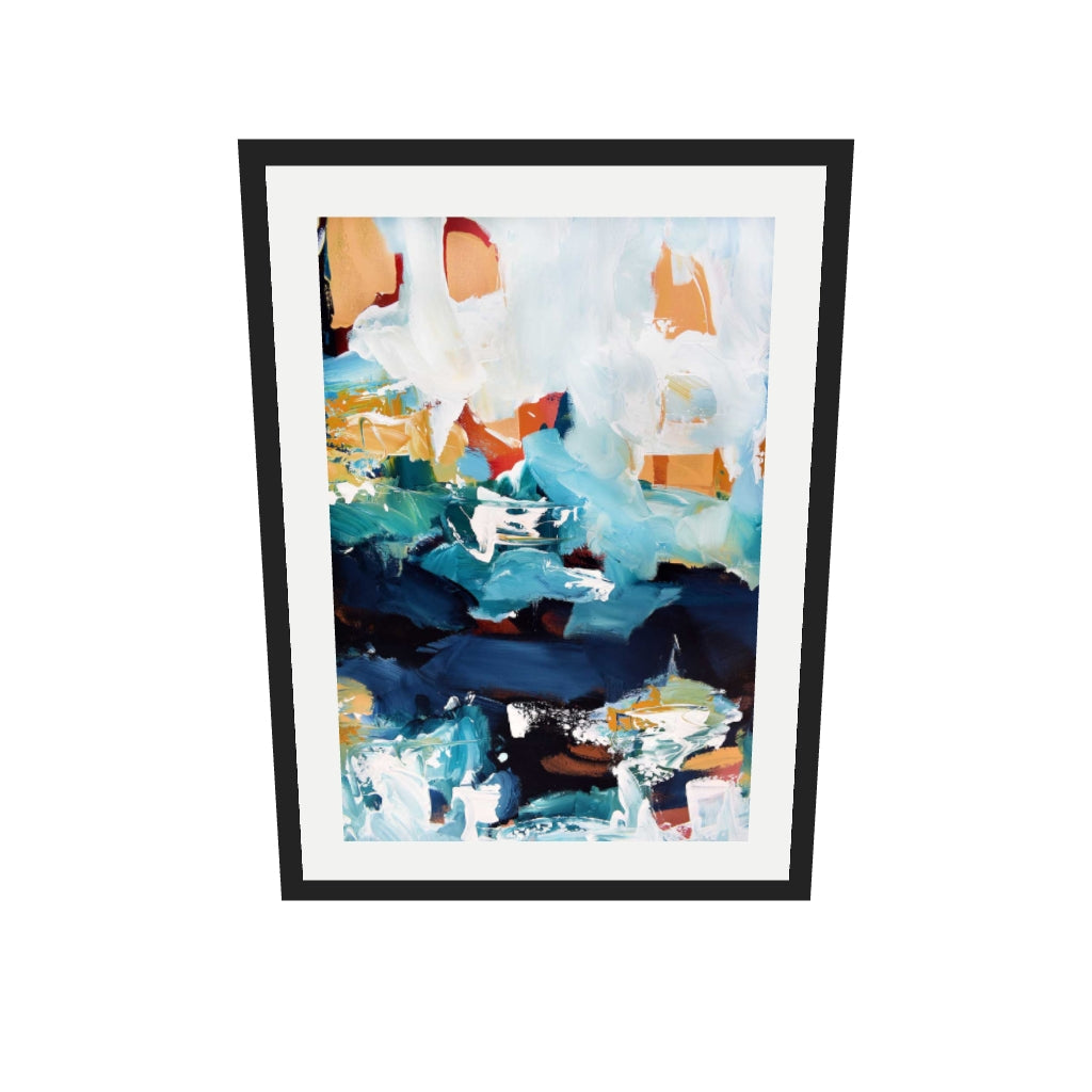 [ah-ar-v1:2f4f878a1e4dfa035097792e] Abstract 227 Art Print — 50 x 70 cm, black frame (AR scale)