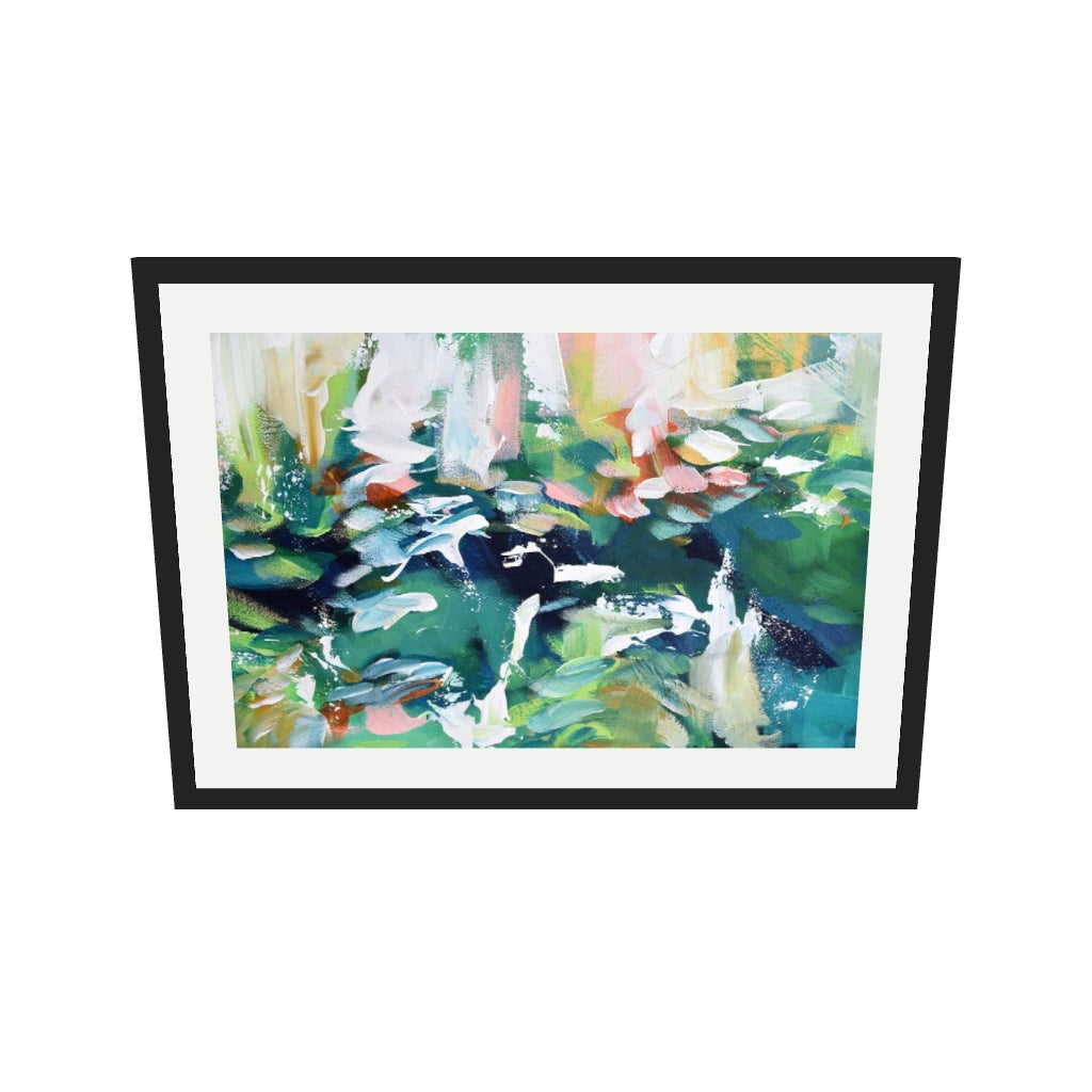 [ah-ar-v1:4a3250c09a7aba19caca5835] Abstract 229 Art Print — 50 x 70 cm, black frame (AR scale)