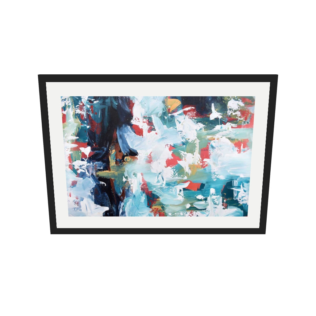 [ah-ar-v1:c8bb665814c61a7485d141f5] Abstract 232 Art Print — 50 x 70 cm, black frame (AR scale)