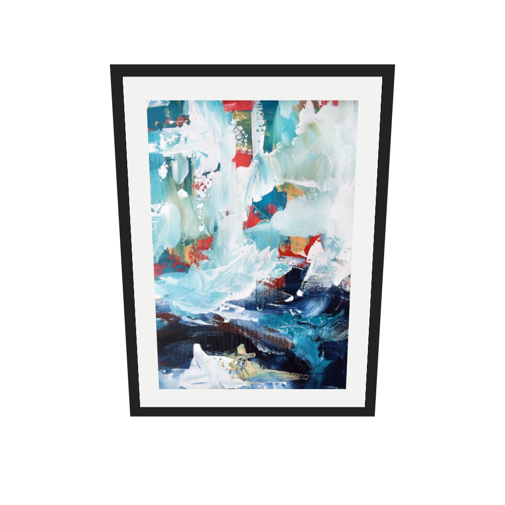 [ah-ar-v1:de6211aa950a15858156a986] Abstract 237 Art Print — 50 x 70 cm, black frame (AR scale)