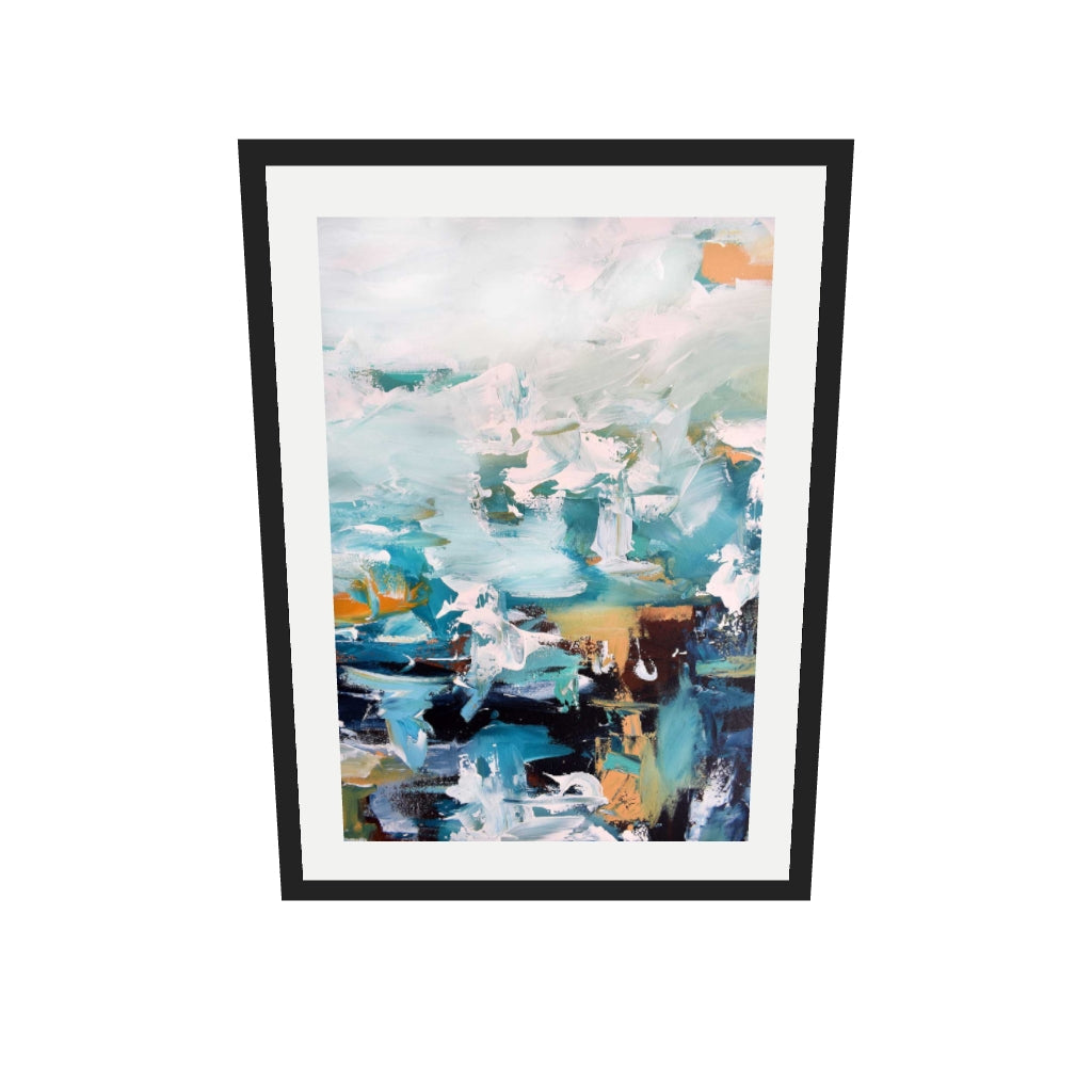 [ah-ar-v1:cc75fa040ab8c3c776a7aeae] Abstract 247 Art Print — 50 x 70 cm, black frame (AR scale)