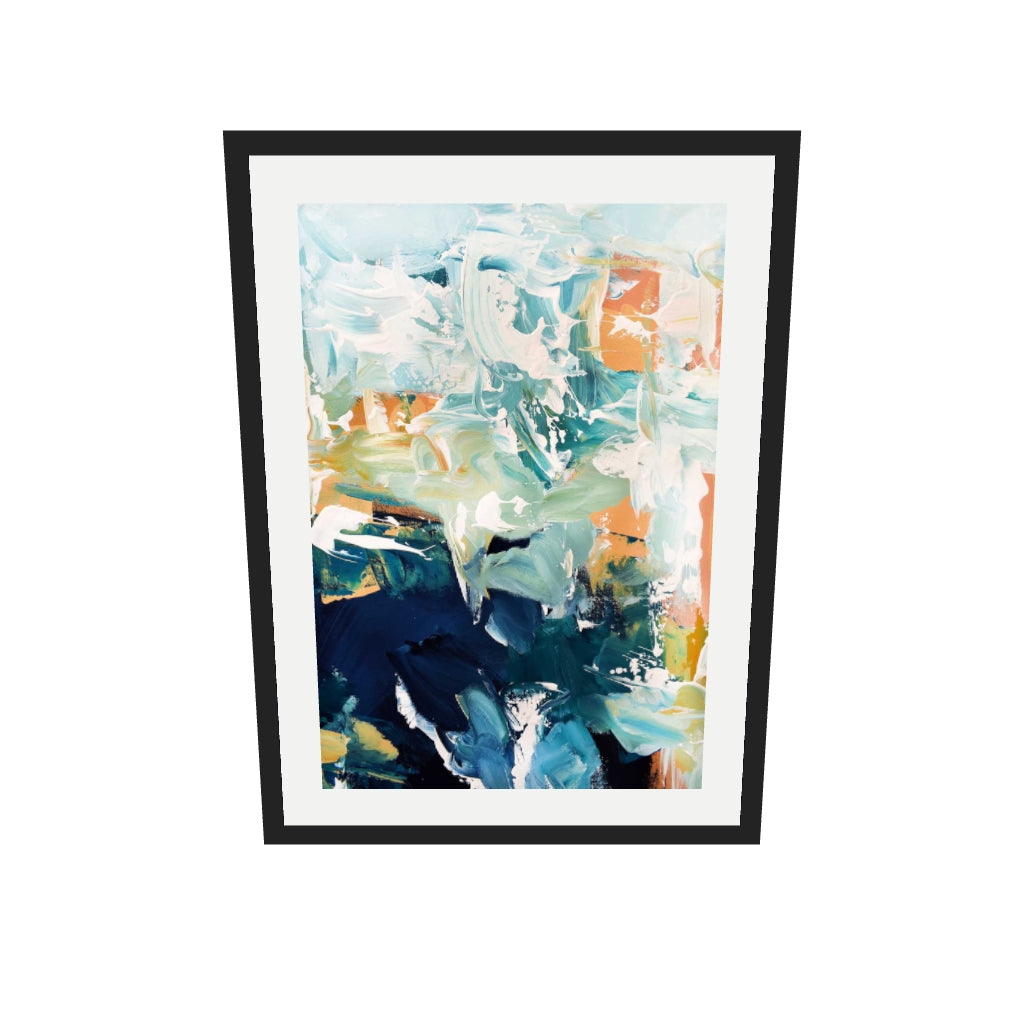 [ah-ar-v1:9a243c609fd40b4420f70c2a] Abstract 250 Art Print — 50 x 70 cm, black frame (AR scale)