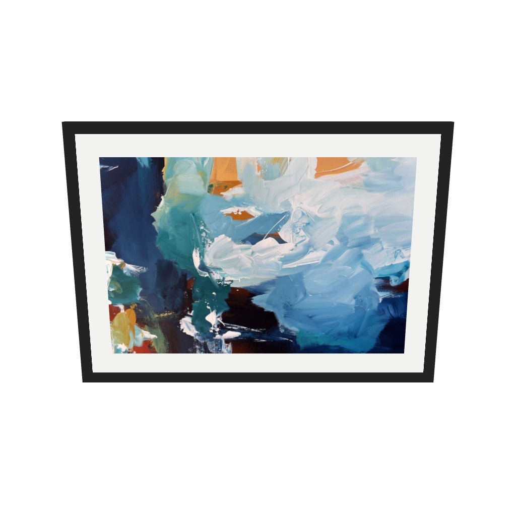 [ah-ar-v1:749ba337a20ec53b5bc084ce] Abstract 263 Art Print — 50 x 70 cm, black frame (AR scale)