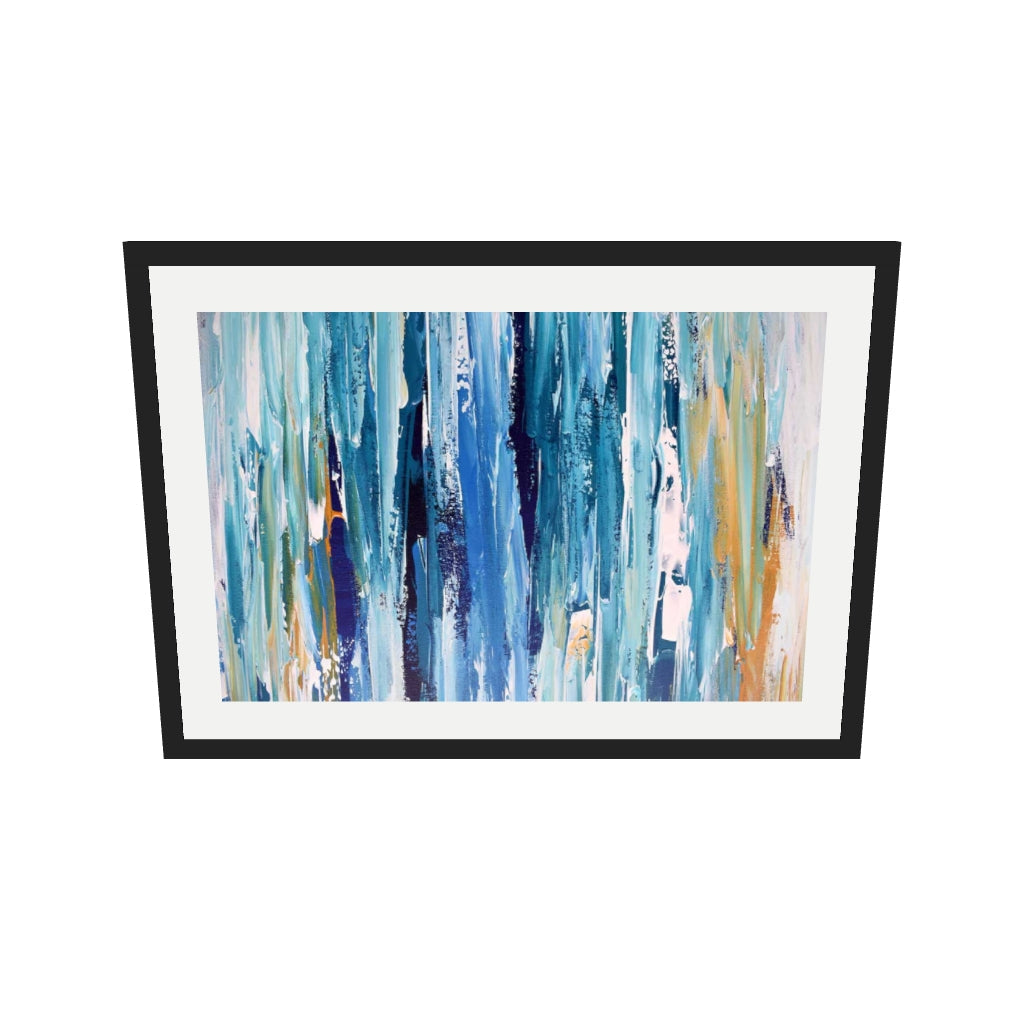 [ah-ar-v1:2ee6a676e9399eac44092c38] Abstract 264 Art Print — 50 x 70 cm, black frame (AR scale)
