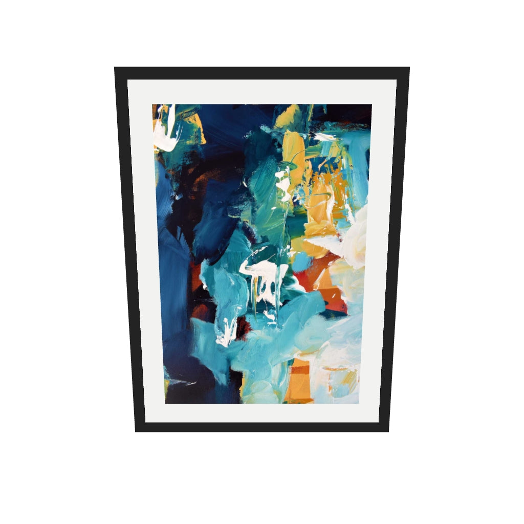 [ah-ar-v1:5bef565285a99b7672fa0c3a] Abstract 266 Art Print — 50 x 70 cm, black frame (AR scale)