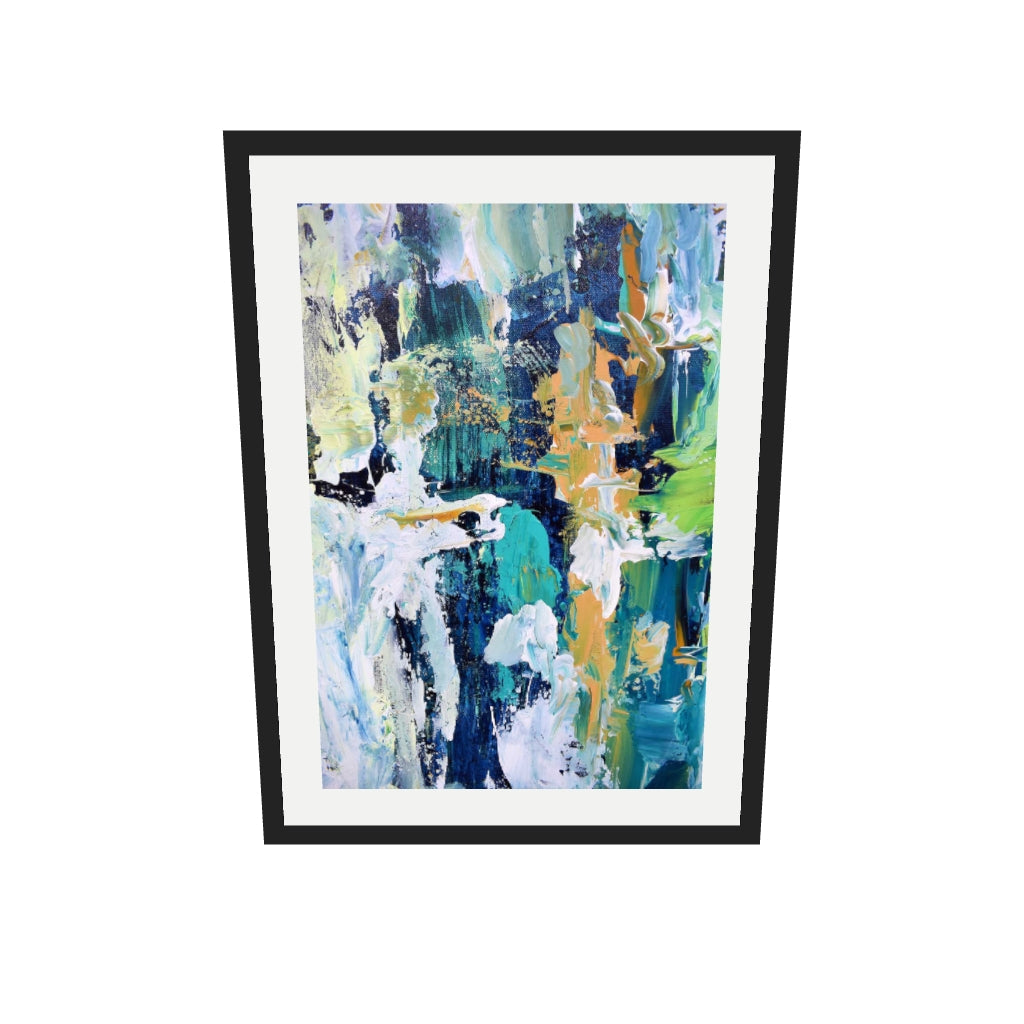 [ah-ar-v1:1e89e97b7114aae60c22221c] Abstract 283 Art Print — 50 x 70 cm, black frame (AR scale)