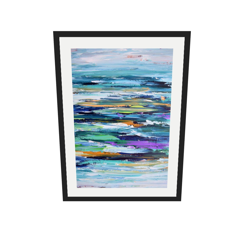 [ah-ar-v1:c5c2822ccd4c9ee0a828ed90] Abstract 286 Art Print — 50 x 70 cm, black frame (AR scale)