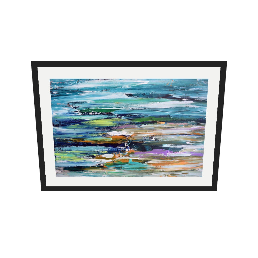 [ah-ar-v1:10348e32a2364041625cdca2] Abstract 288 Art Print — 50 x 70 cm, black frame (AR scale)