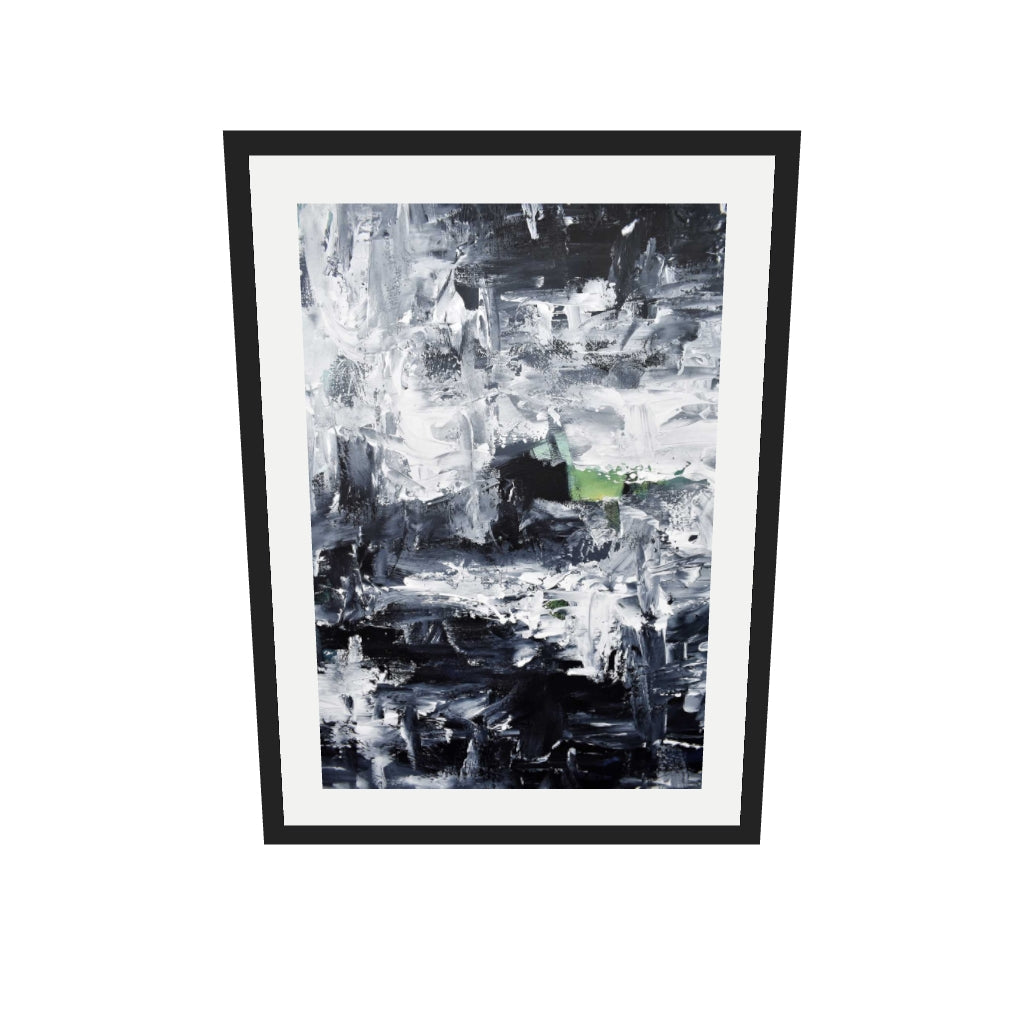 [ah-ar-v1:36457a1bfb2651aff0b8d3ba] Abstract 291 Art Print — 50 x 70 cm, black frame (AR scale)