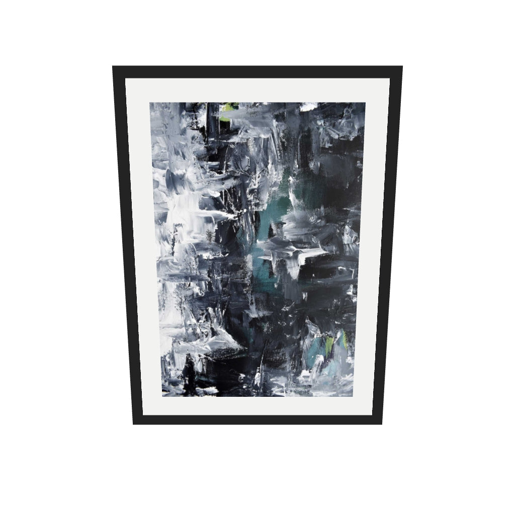 [ah-ar-v1:1fff063c76766eaa8849d859] Abstract 292 Art Print — 50 x 70 cm, black frame (AR scale)