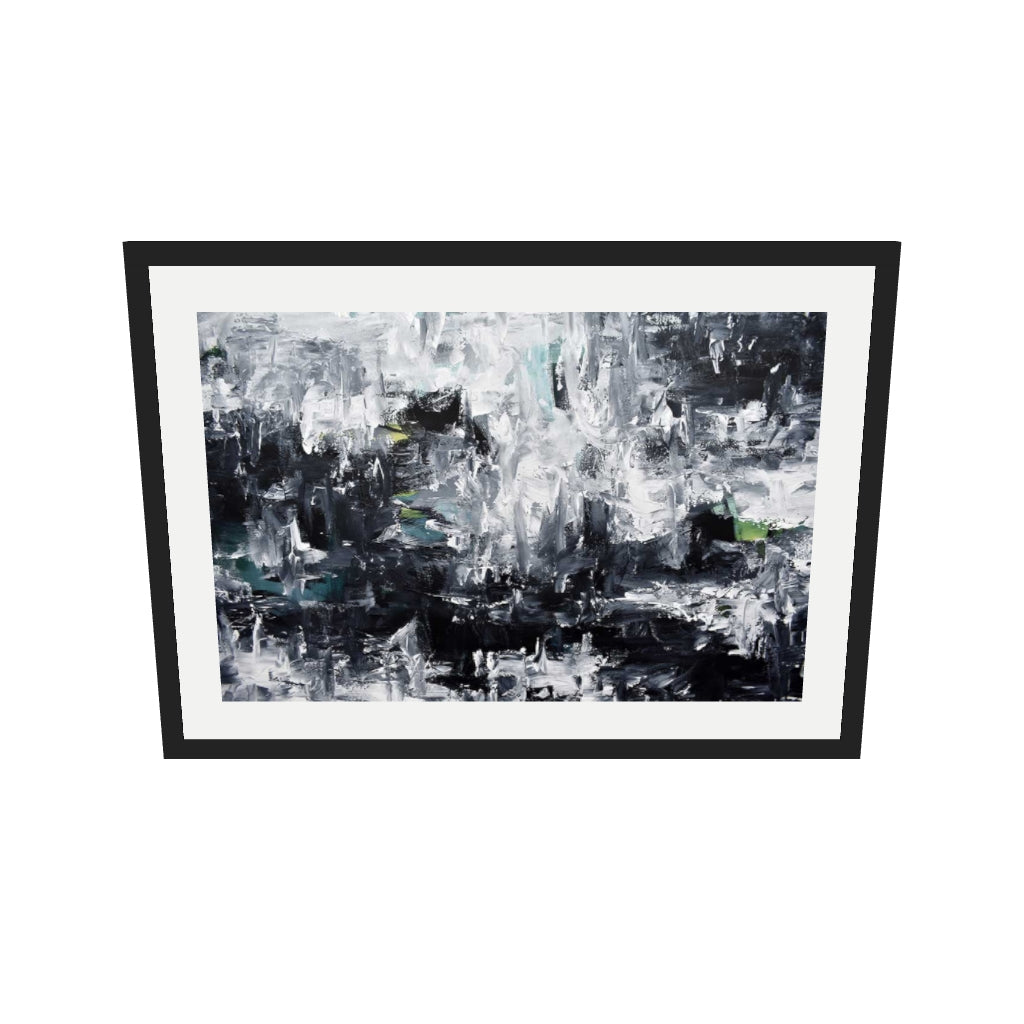 [ah-ar-v1:170add2d5f55b314c69a199d] Abstract 293 Art Print — 50 x 70 cm, black frame (AR scale)