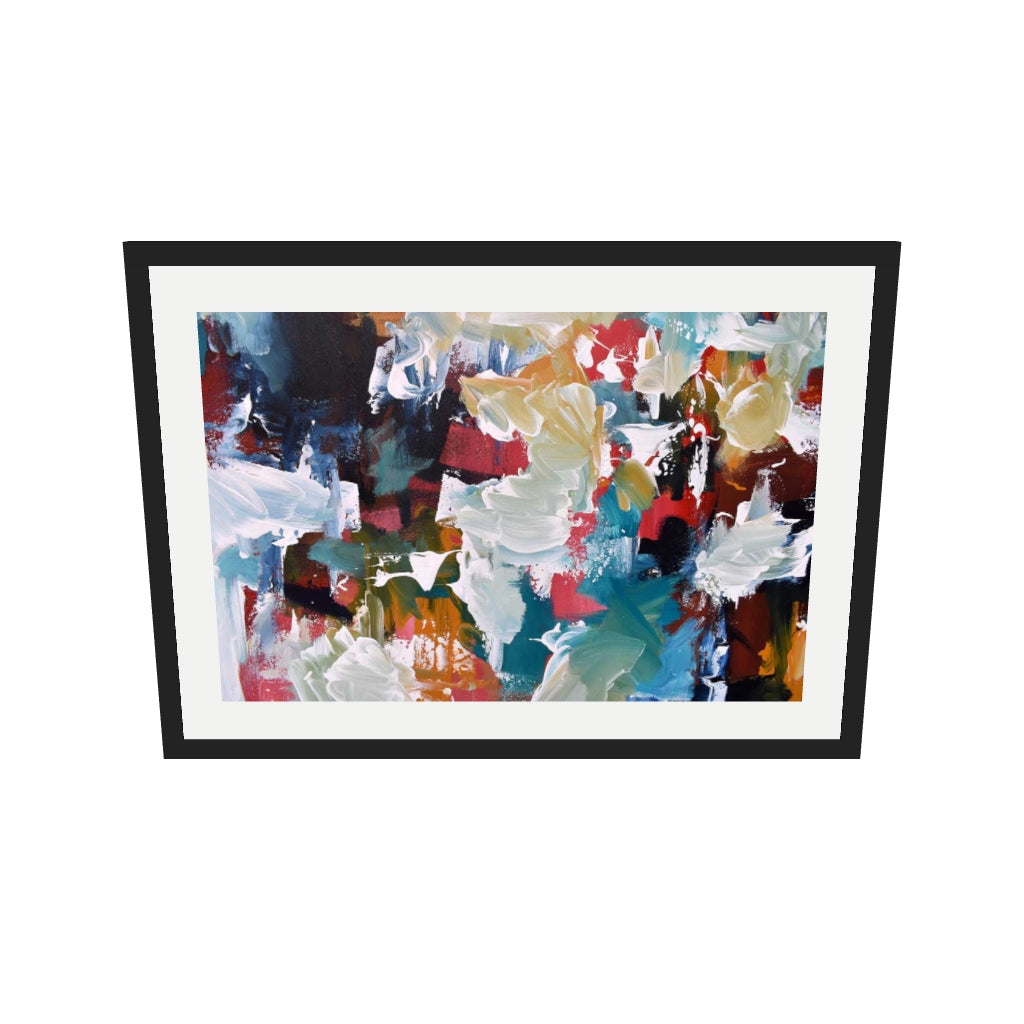 [ah-ar-v1:32cb5346fde79183a8073298] Abstract 295 Art Print — 50 x 70 cm, black frame (AR scale)