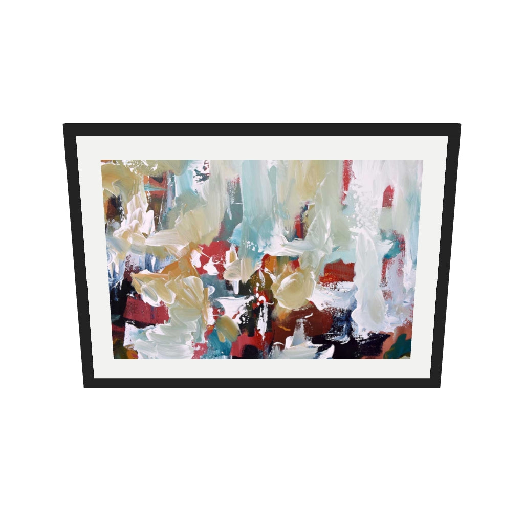 [ah-ar-v1:a2026bc3f774620cc272434a] Abstract 297 Art Print — 50 x 70 cm, black frame (AR scale)