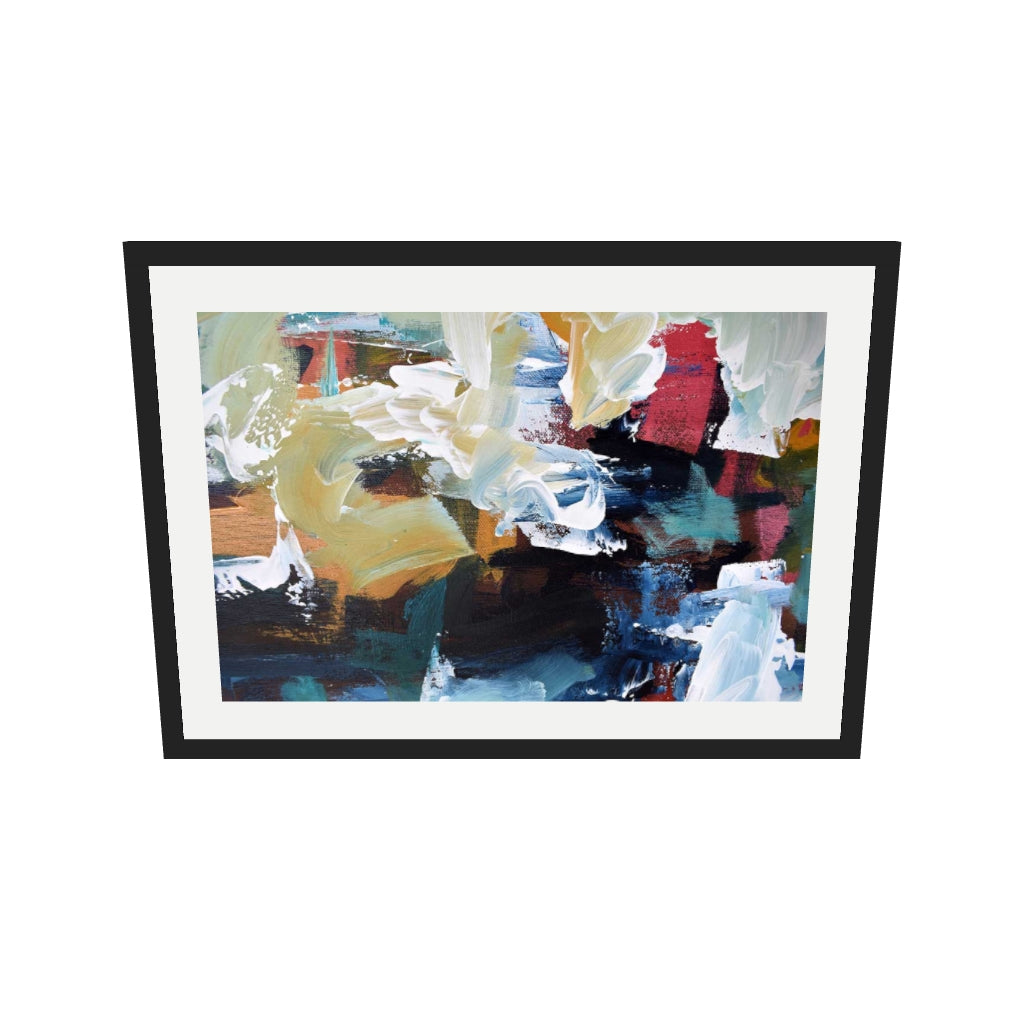 [ah-ar-v1:200ac6191ec23a8e7bb5f7c0] Abstract 298 Art Print — 50 x 70 cm, black frame (AR scale)