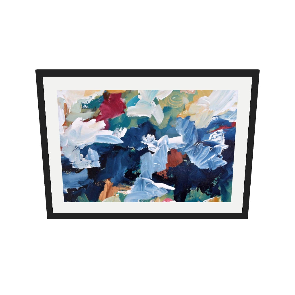 [ah-ar-v1:521cbad3399a34a745442d7b] Abstract 309 Art Print — 50 x 70 cm, black frame (AR scale)