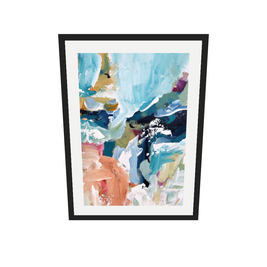 [ah-ar-v1:da9838926c625c441e073673] Abstract 312 Art Print — 50 x 70 cm, black frame (AR scale)