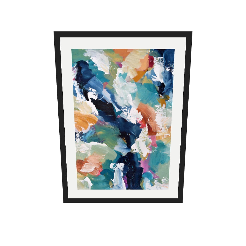 [ah-ar-v1:4b9c143491e57c579371d4dd] Abstract 313 Art Print — 50 x 70 cm, black frame (AR scale)