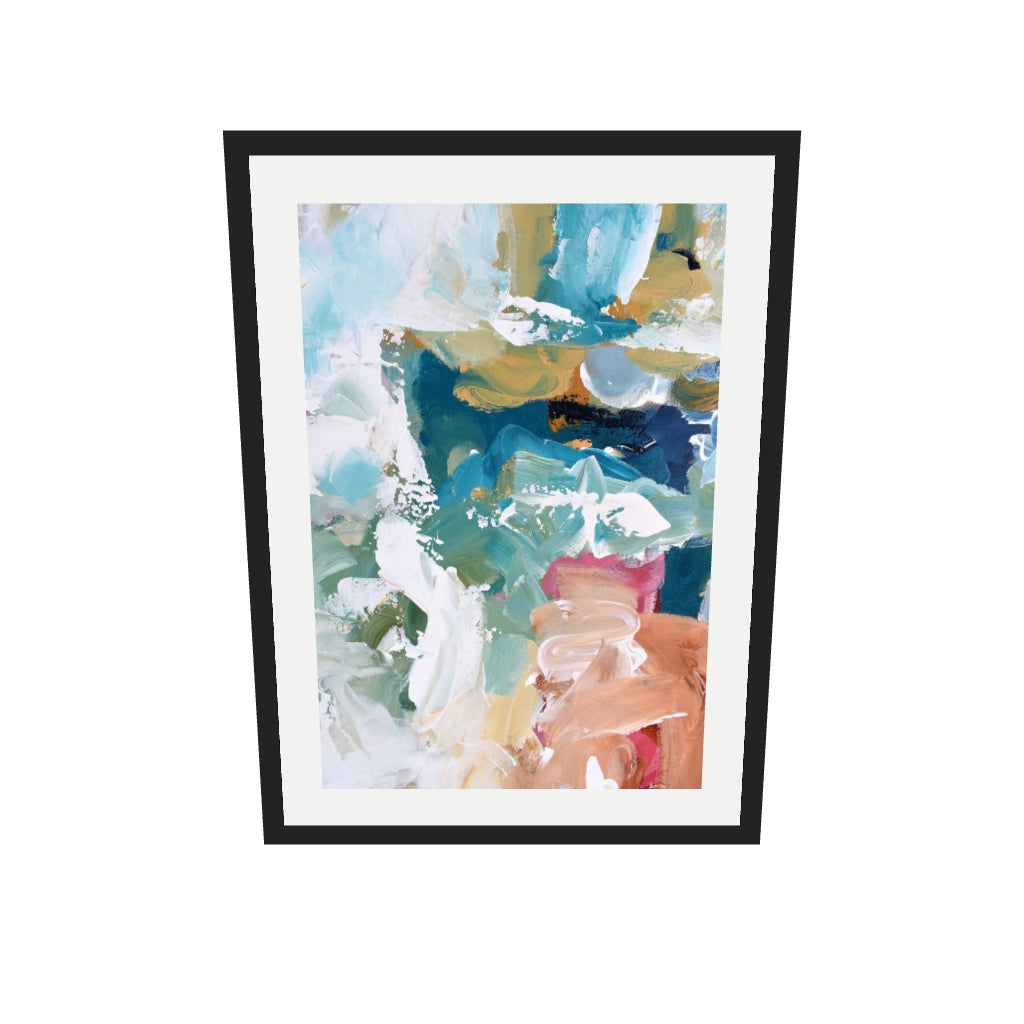 [ah-ar-v1:e8399a6fd17ec7aefe05d299] Abstract 315 Art Print — 50 x 70 cm, black frame (AR scale)