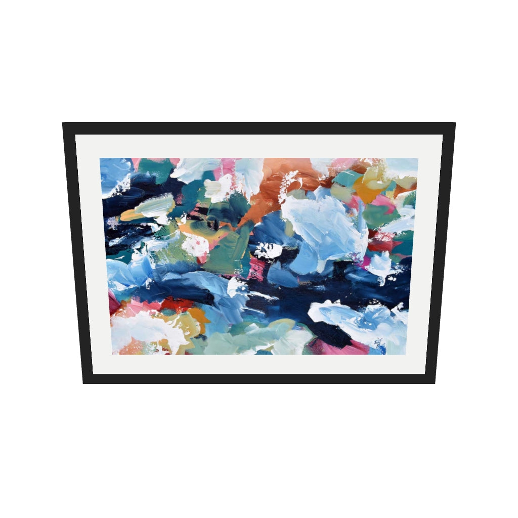 [ah-ar-v1:5484da9a5c6fa1346a1d6cf7] Abstract 316 Art Print — 50 x 70 cm, black frame (AR scale)