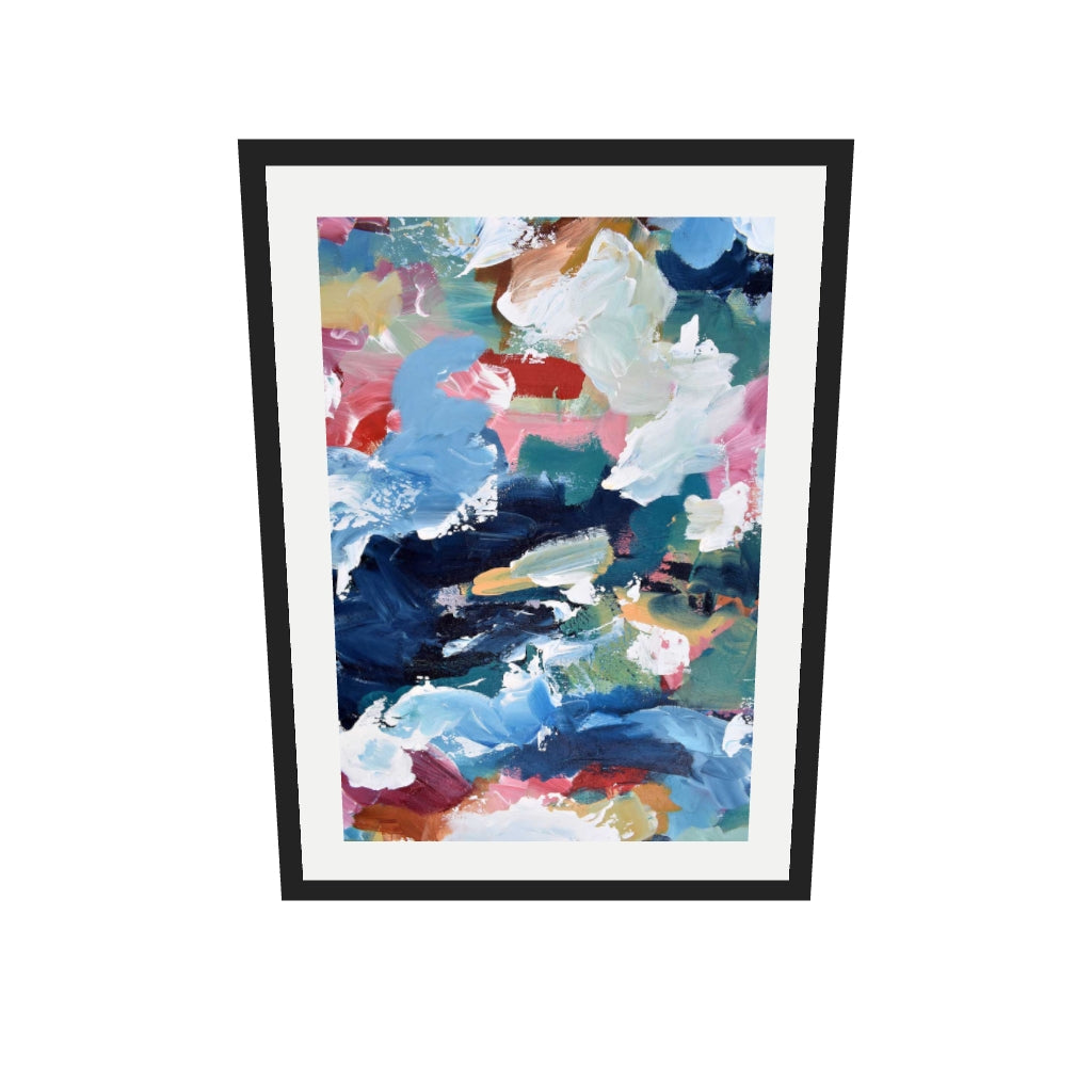 [ah-ar-v1:56725988bdcf38a68f75d093] Abstract 319 Art Print — 50 x 70 cm, black frame (AR scale)