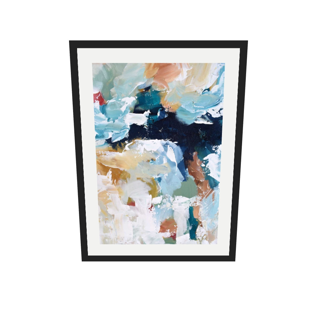 [ah-ar-v1:911c5201bcf2ad7522c93184] Abstract 323 Art Print — 50 x 70 cm, black frame (AR scale)