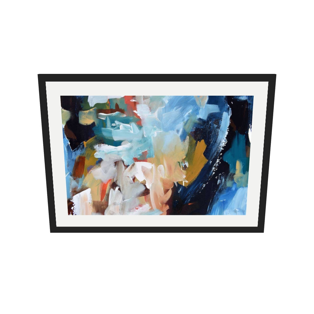 [ah-ar-v1:0336efc72650f6d24d84c278] Abstract 325 Art Print — 50 x 70 cm, black frame (AR scale)