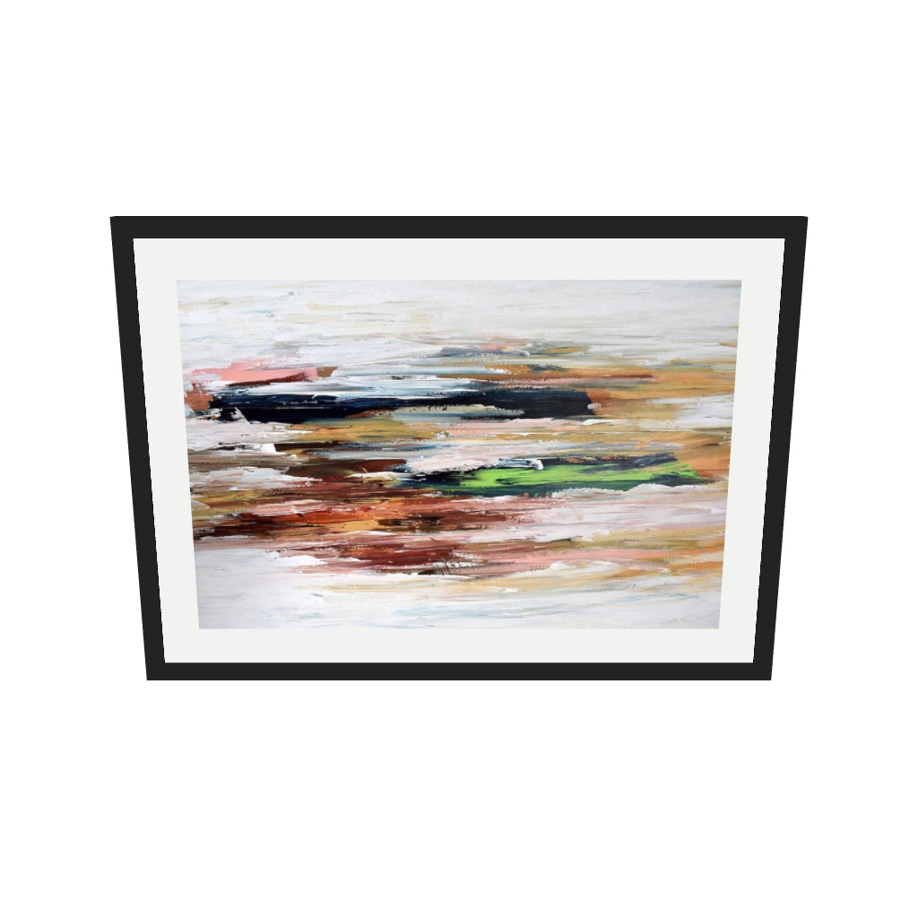 [ah-ar-v1:a05d4885049029a213e820e5] Abstract 333 Art Print — 50 x 70 cm, black frame (AR scale)
