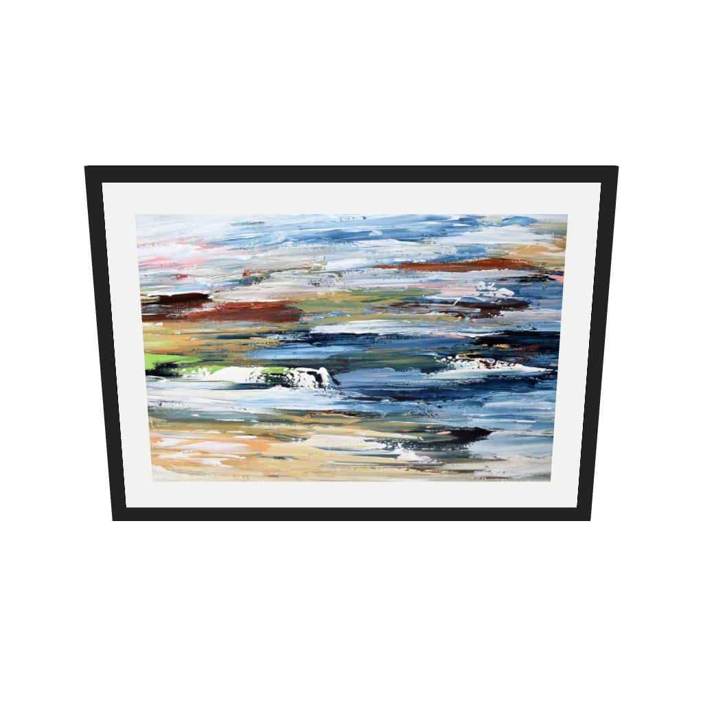 [ah-ar-v1:ee7329f7cd06a8604b1f2fe8] Abstract 334 Art Print — 50 x 70 cm, black frame (AR scale)