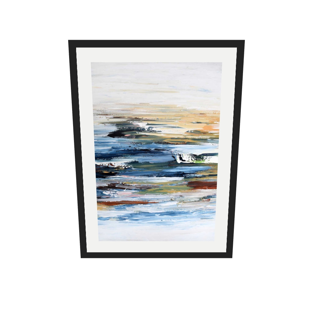 [ah-ar-v1:b1e9c5fc27a6079d0e24fce3] Abstract 336 Art Print — 50 x 70 cm, black frame (AR scale)