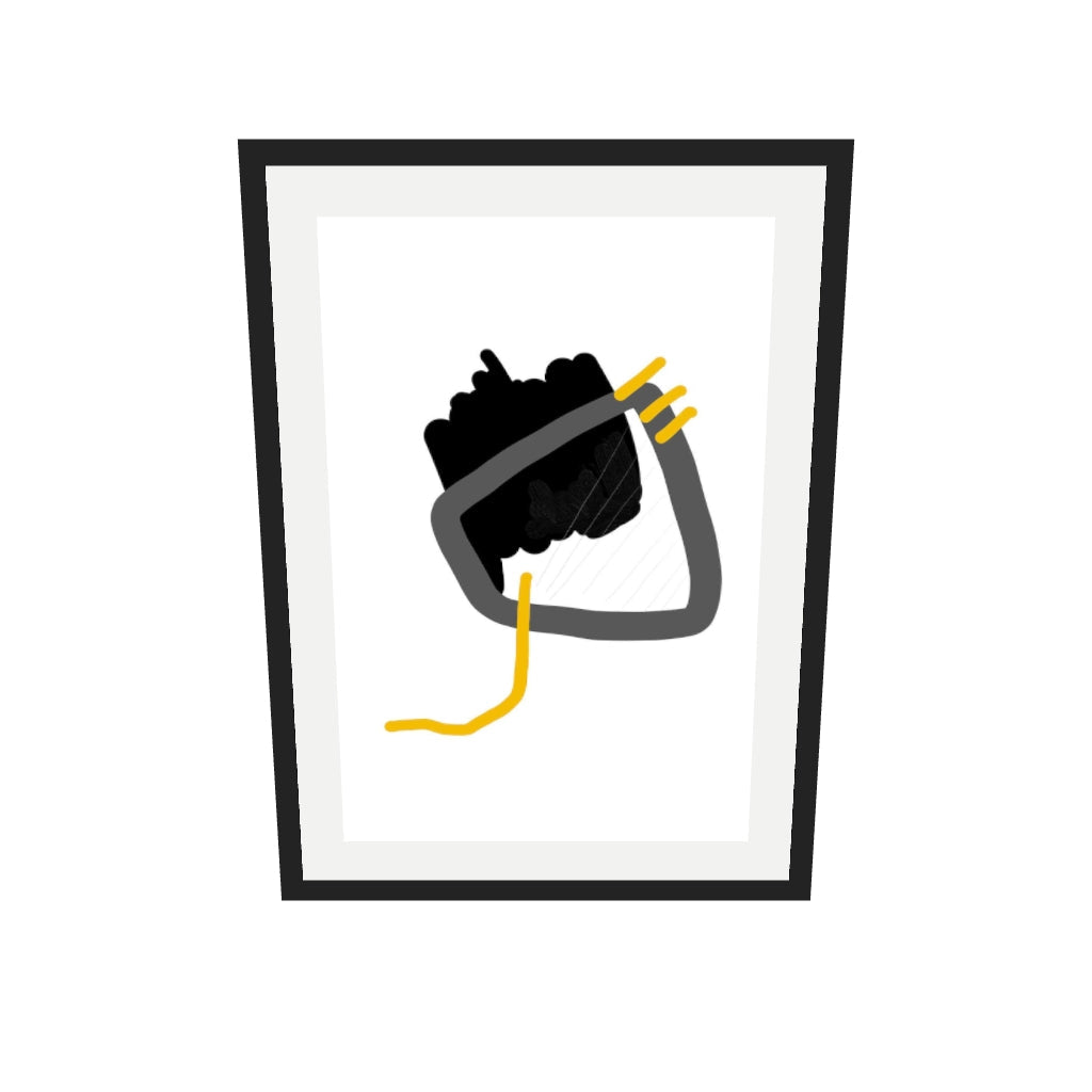 [ah-ar-v1:0d9482b4e26ba6ebde2b9a94] Contemporary 2 Art Print — 50 x 70 cm, black frame (AR scale)