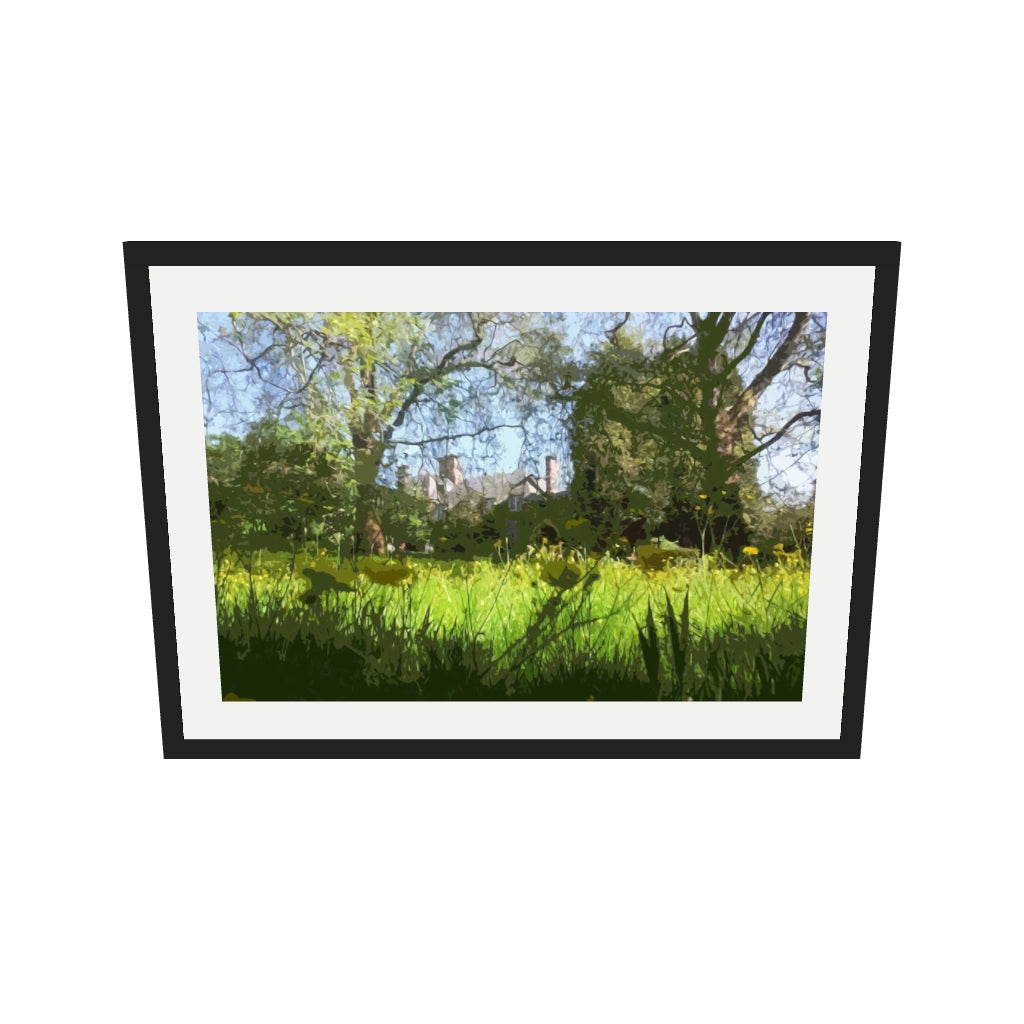 [ah-ar-v1:620604cbd418aaf1b1163761] Brushed Landscape Art Print — 50 x 70 cm, black frame (AR scale)