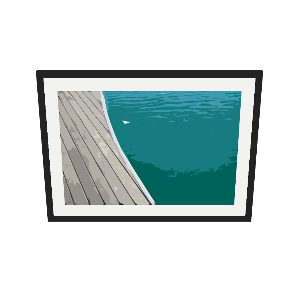 [ah-ar-v1:cc3f123992bdb02430e25546] Brushed Marina Art Print — 50 x 70 cm, black frame (AR scale)
