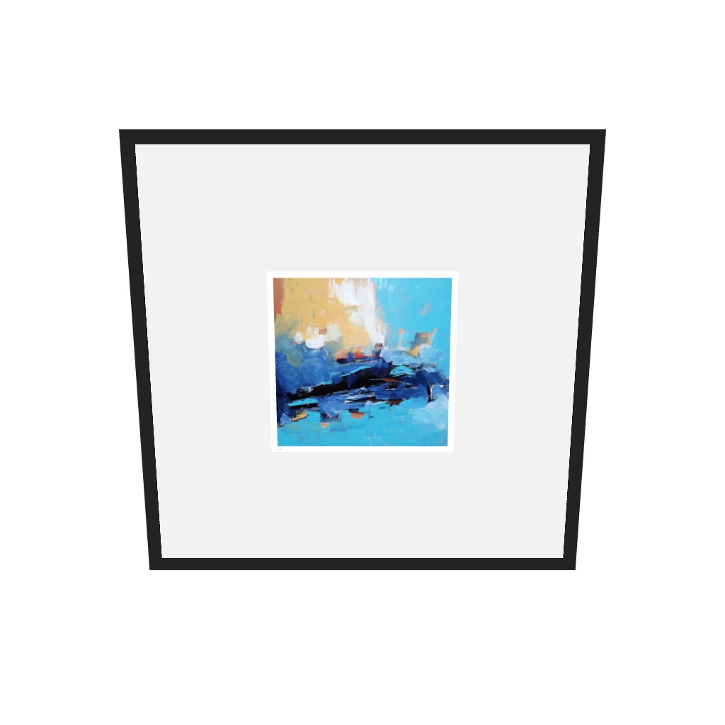 [ah-ar-limited-v0.1:bf496932521b54abc6f33636] Colour Block 2 Limited Edition Print — 70 x 70 cm, black frame, limited edition AR