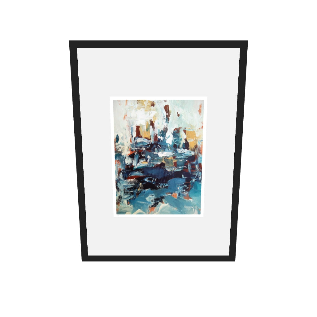 [ah-ar-limited-v0.1:c598c7978fb443278e82218f] Colour Block 27 Limited Edition Print — 50 x 70 cm, black frame, limited edition AR