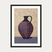 Purple And Terracotta Pot Art Print — 50 x 70 cm — Black Frame