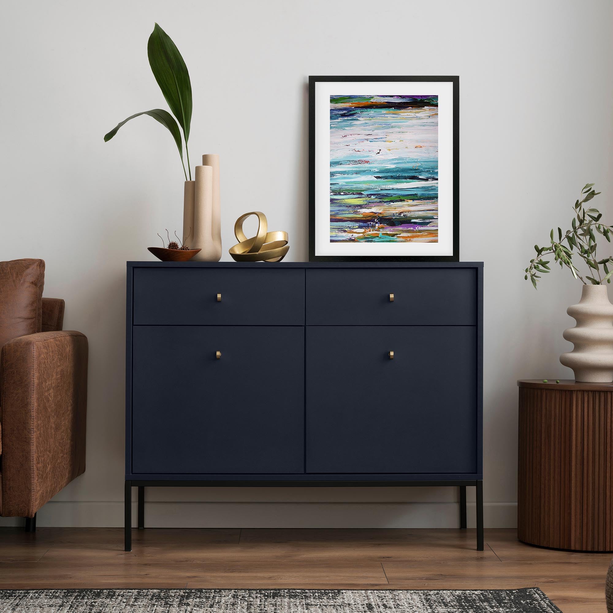 Abstract 166 Framed Art
