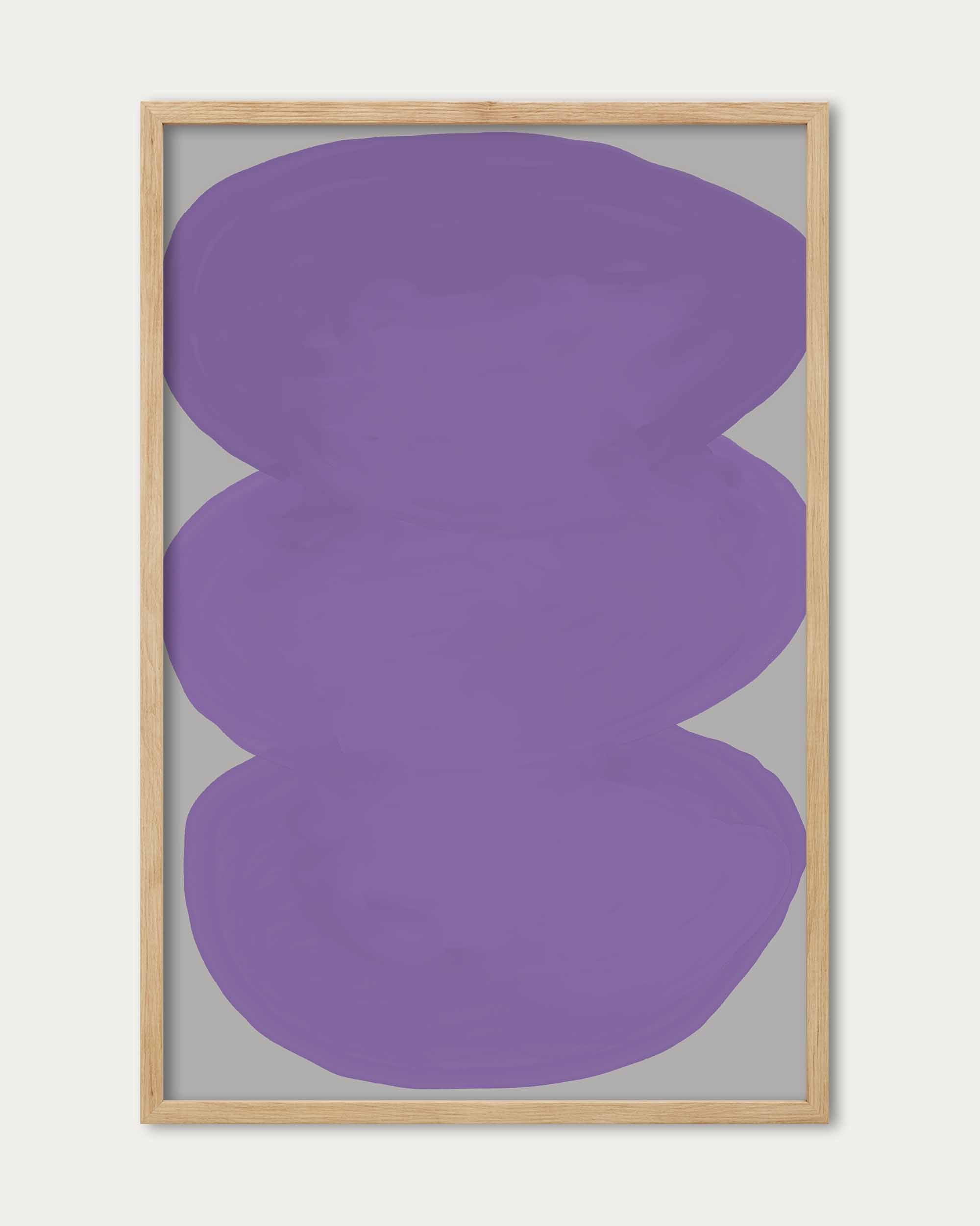 Purple Organic Shapes Wall Art