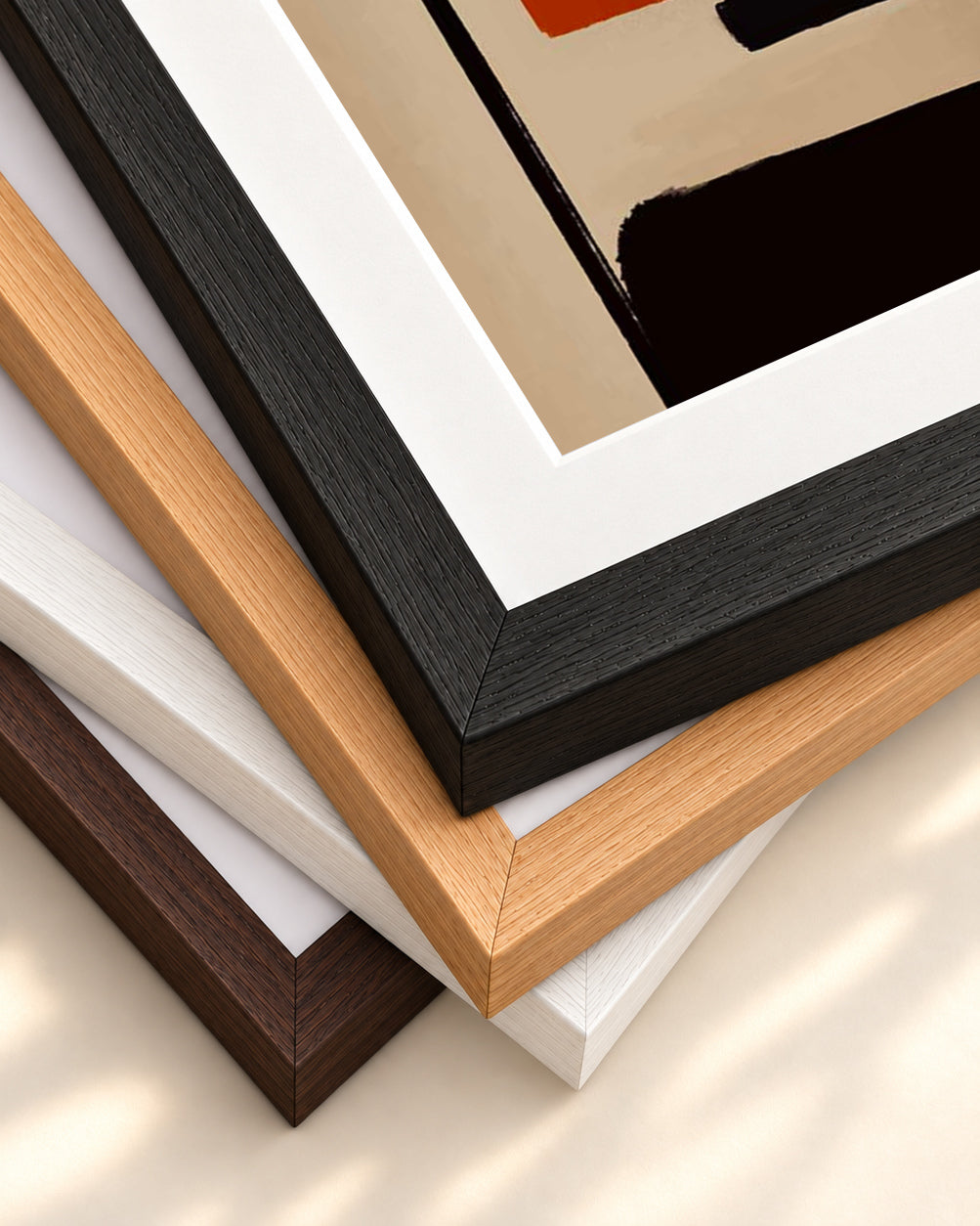 Reaching Out Art Print — framed print corner with 5 cm mount and bevel