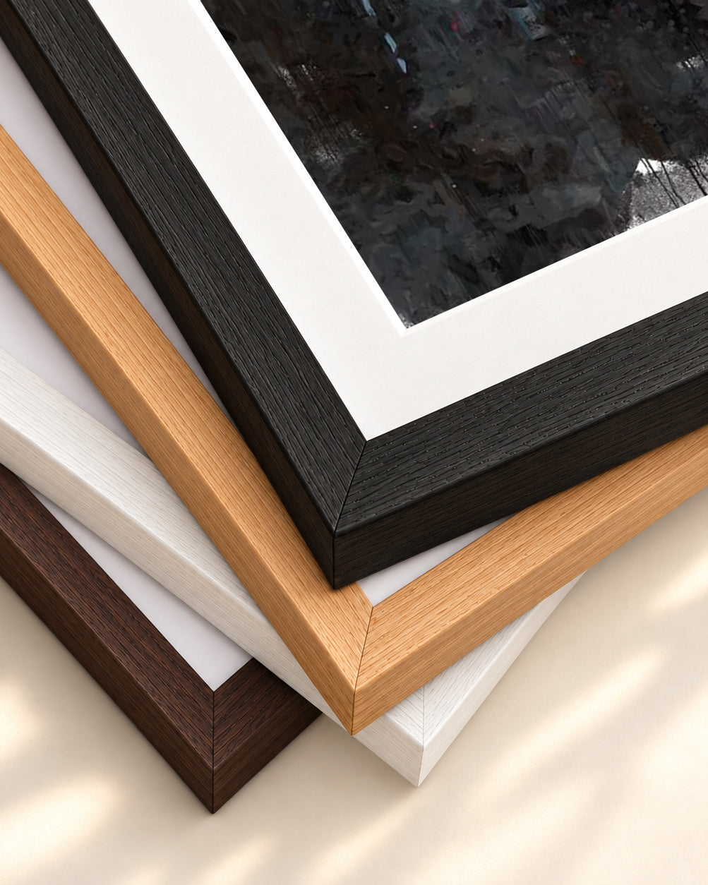Red Apples Painting Art Print — framed print corner with 5 cm mount and bevel