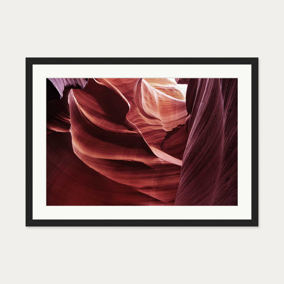 Red Valley Wall Art Print — 50 x 70 cm — Black Frame