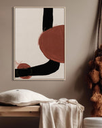 red japandi modern wall art, scandi living room ideas, modern stellar homes 