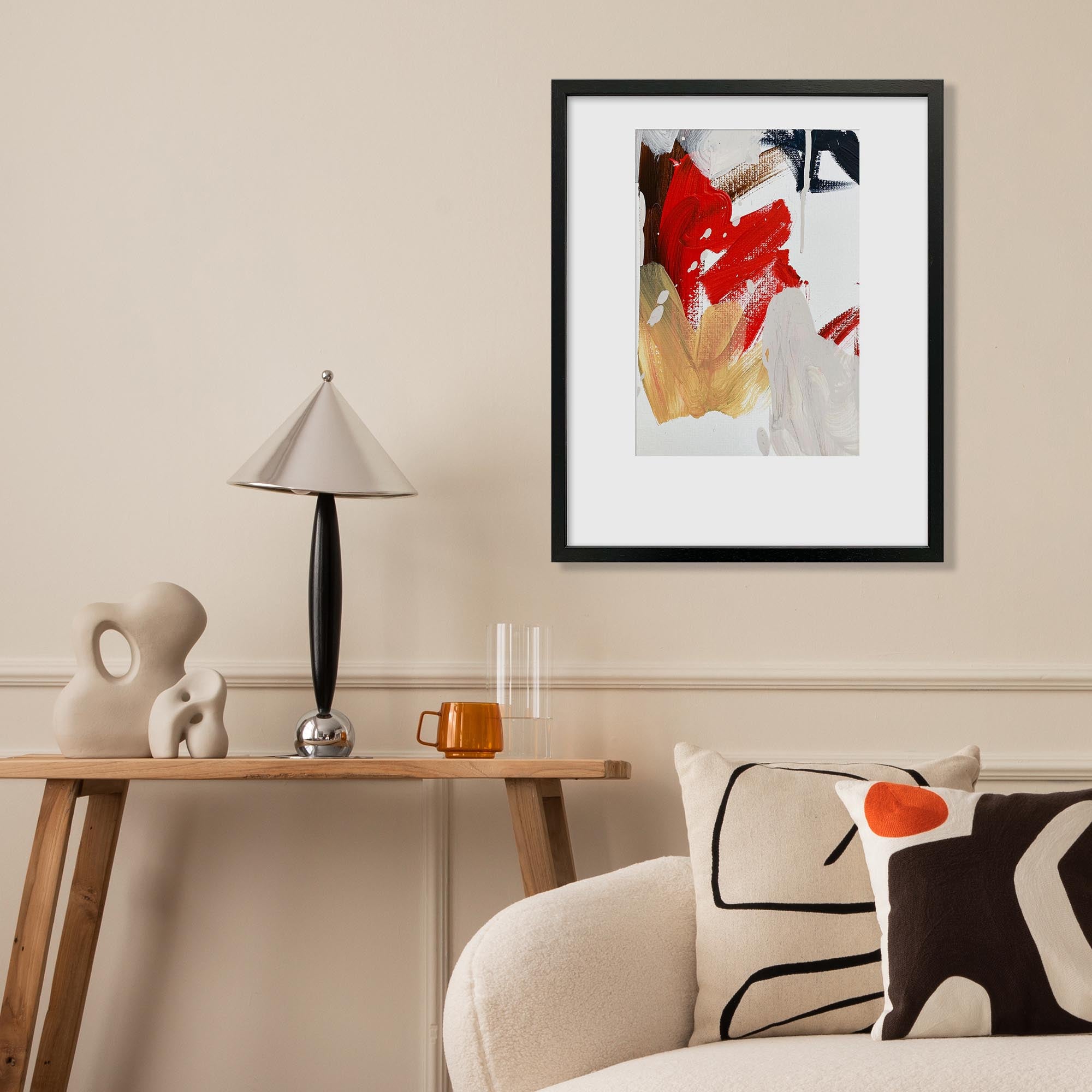Composition 1 Framed Original Painting-Abstract House