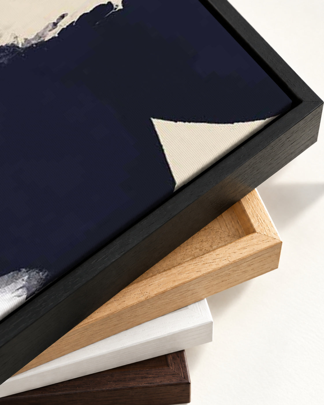 Refined Canvas Art — framed canvas corner and wrapped canvas detail