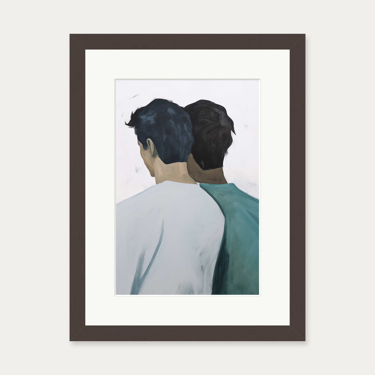 Reflection Art Print — 30 x 40 cm — Brown Frame