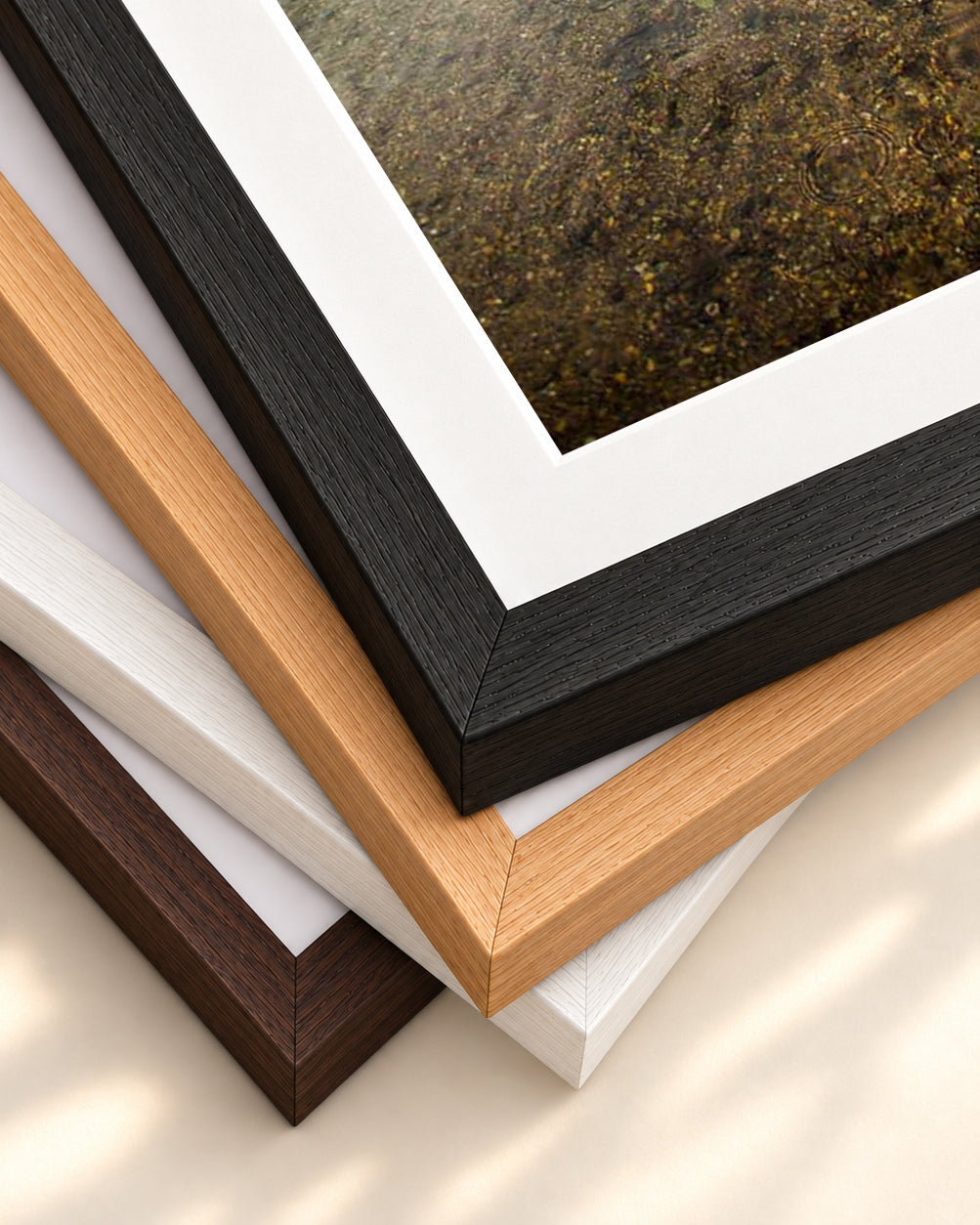 Reflection Lake Art Print — framed print corner with 5 cm mount and bevel