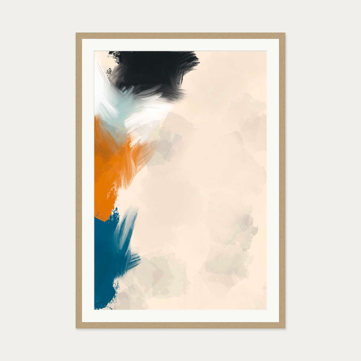 Regaining Balance Art Print — 70 x 100 cm — Oak Frame