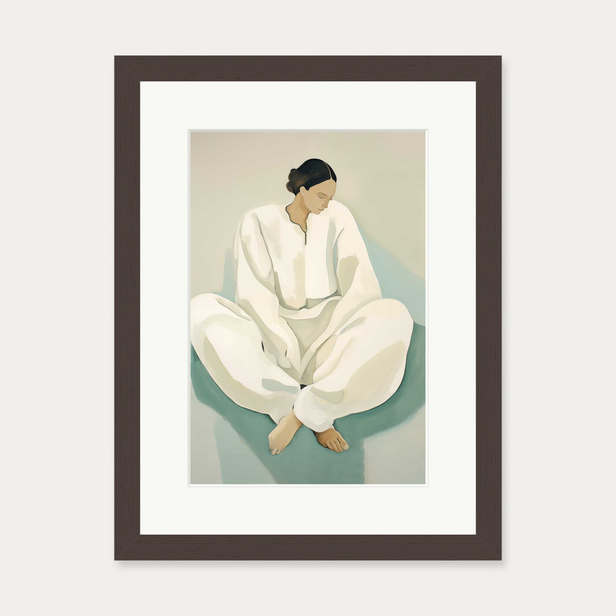 Relaxation Art Print — 30 x 40 cm — Brown Frame