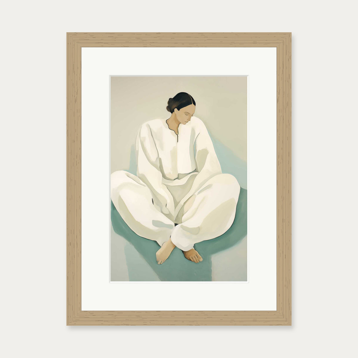Relaxation Art Print — 30 x 40 cm — Oak Frame