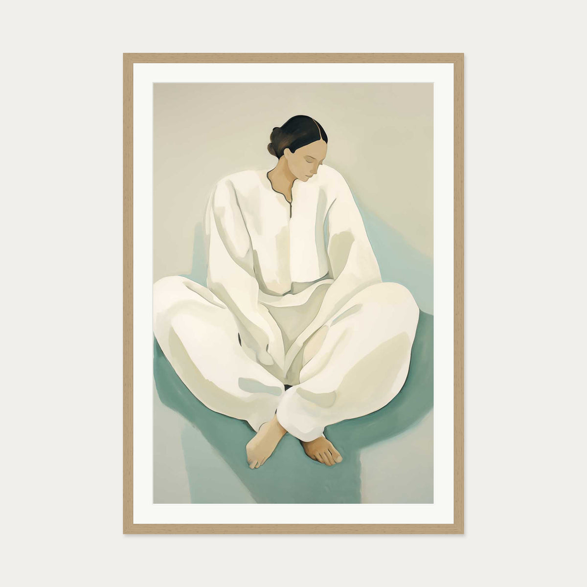 Relaxation Art Print — 70 x 100 cm — Oak Frame
