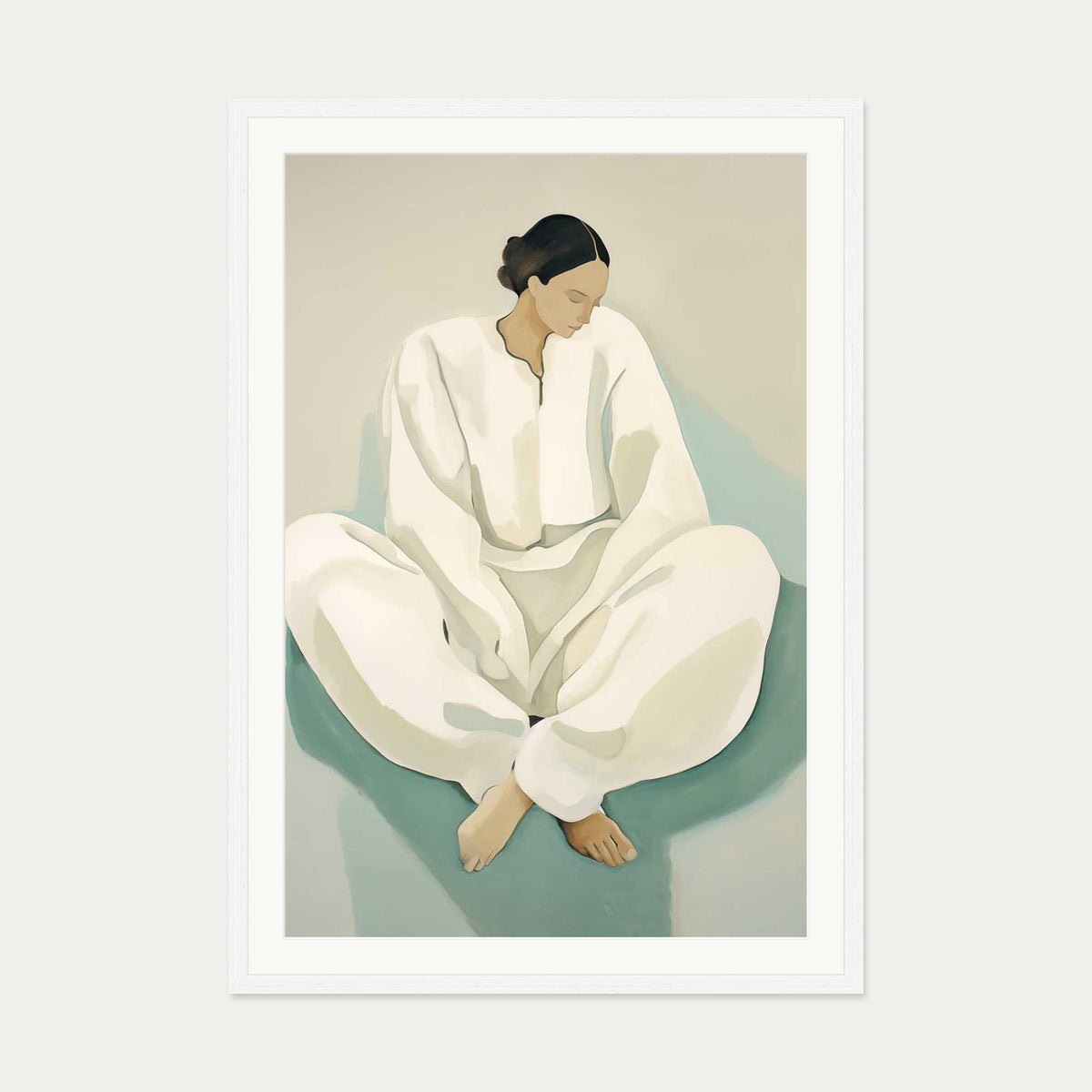 Relaxation Art Print — 70 x 100 cm — White Frame